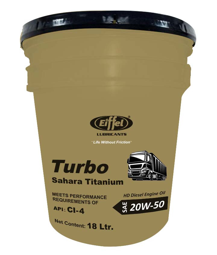 Dầu động cơ Diesel cao cấp bán tổng hợp Eiffel Sahara Titanium 20W50 CF-4 & Eiffel Vista Titanium 15W40 CF-4
